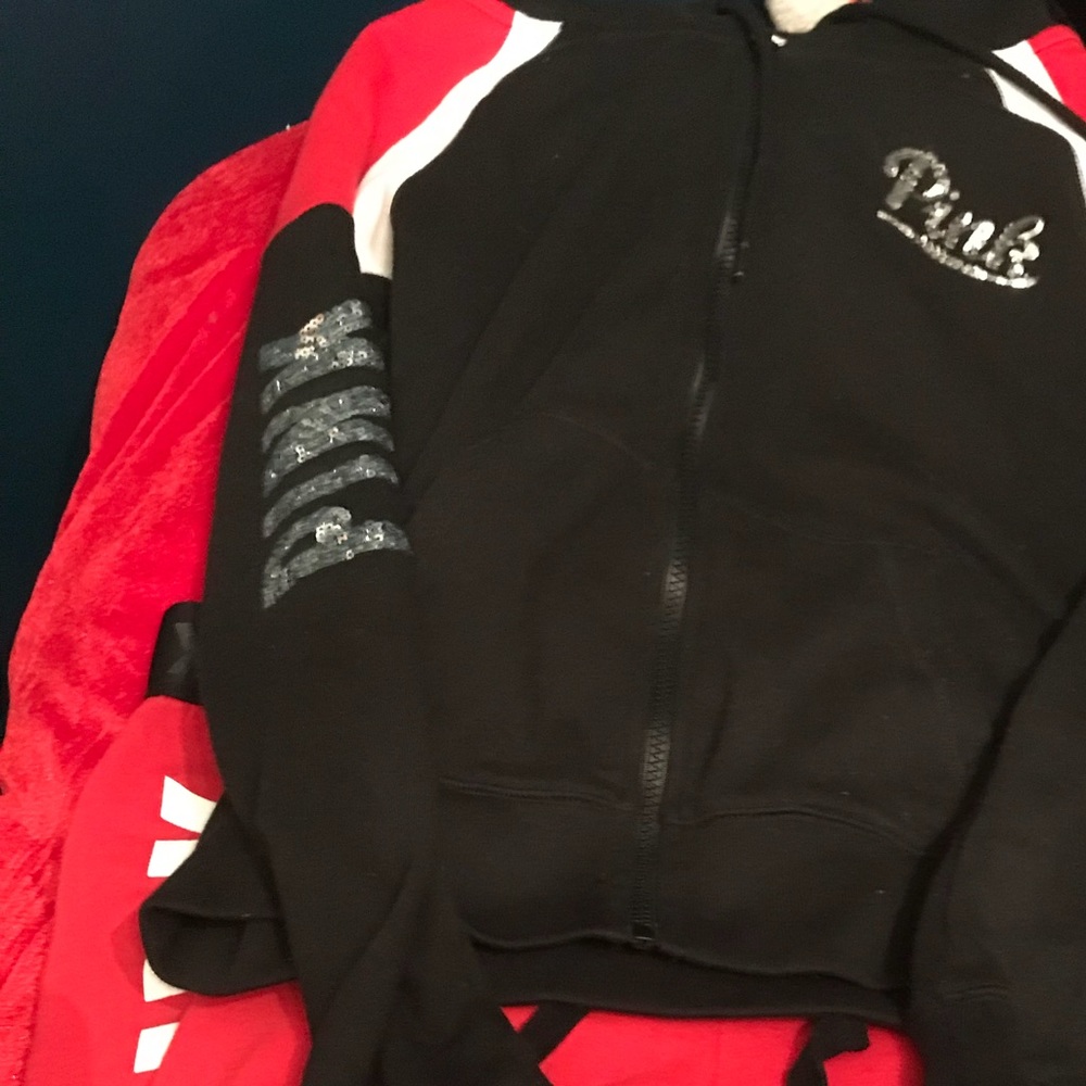 Red And Black VS PINK sweat suit size XS